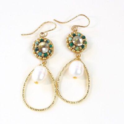 Elvire earrings - Malachite