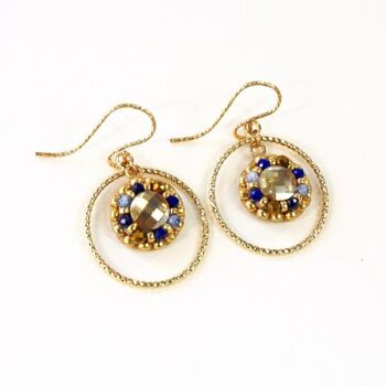 Boucles d'oreilles Lise - Lapis Lazuli 2