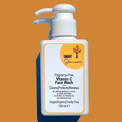 Vegan Face Wash with Vitamin C & Bilberry (Fragrance-Free)