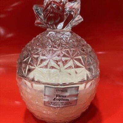SCENTED CANDLE OPIUM FLOWER PINEAPPLE CISTAL JAR 160 G OF 100% VEGETABLE SOY WAX