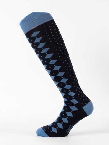 Chaussettes homme losanges et carrés 2