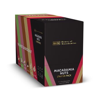 Boîte de variétés de noix de macadamias 12 x 1,41 oz 1