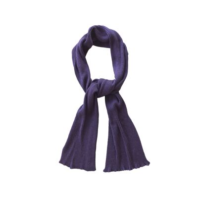 Ribbed scarf plain purple