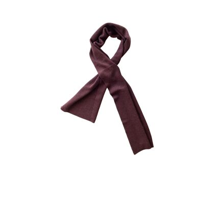 Foulard fendu marron-rouge