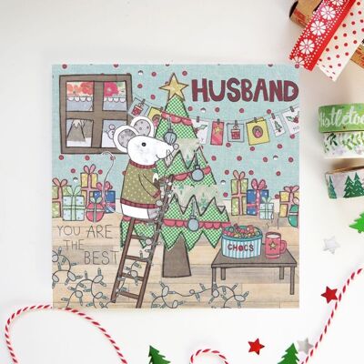 Tarjeta de Navidad del marido
