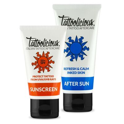 Tattoolicious® Combo Sun (CRÈME SOLAIRE 50+SPF + APRÈS SOLEIL)