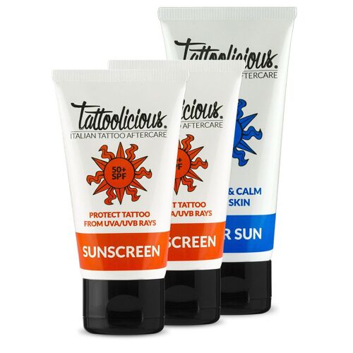 Tattoolicious® Combo Sun Plus ( 2 SUNSCREEN 50+SPF + AFTER SUN)