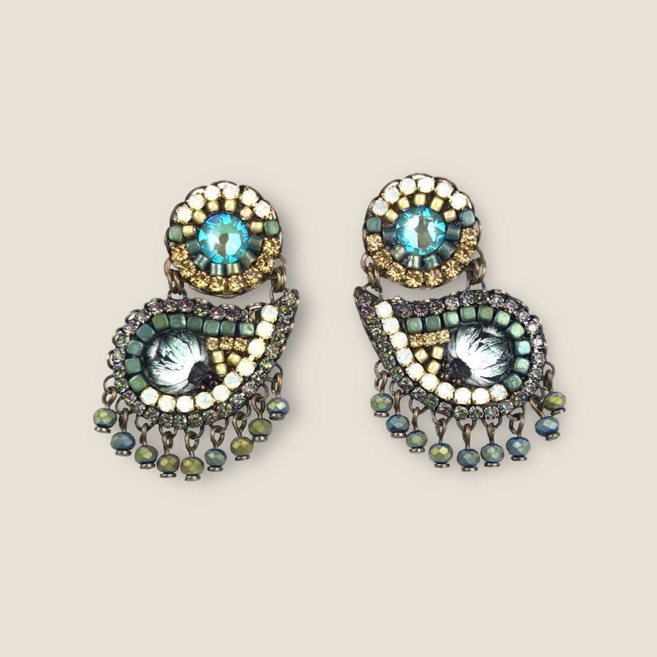 ORECCHINI IN CRISTALLO MODELLO CASHMIR MOSS