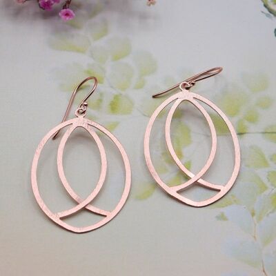 Earring Farah 925 silver rose gold plated