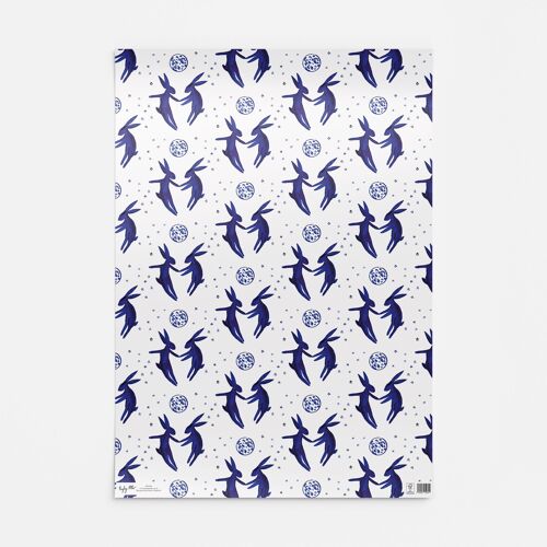 HW104 Moon Hares Giftwrap