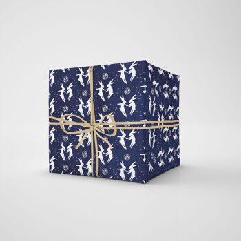 HW104B Lièvres lunaires dans un emballage cadeau bleu 2