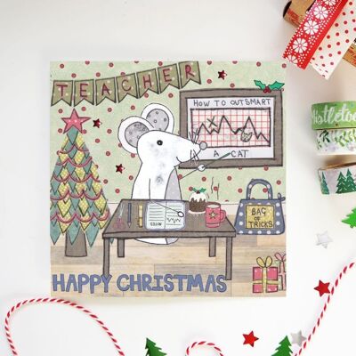 Cartolina di Natale dell'insegnante