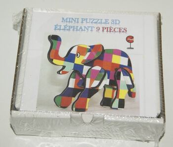 puzzle 3D bois multicolore Eléphant 2