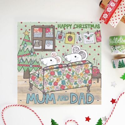 Mama und Papa Weihnachtskarte
