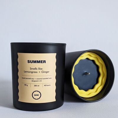 Summer Premium Scented candle (lemongrass and ginger)