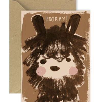 Hooray! greeting card A6