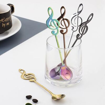 Cucchiaio Clef de Tre - 4 colori disponibili: tè, caffè, dessert