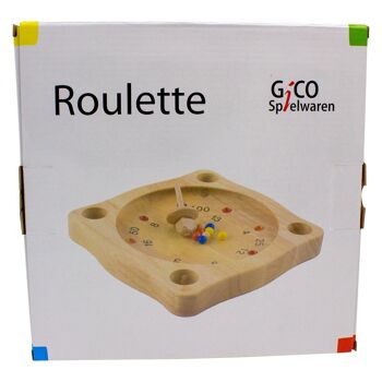 GICO Roulette tyrolienne en bois avec toupie et boules en bois, roulette paysanne 22 x 22 cm - 7958 2