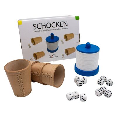 GICO Schocken Set Complete - Cubiertos Shock, 4 dados con dados - Jule Meiern Maxen Mörkeln - 7959