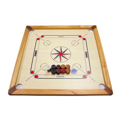 Carrom board game Synco 66 Compact with complete accessories and lubricating powder - 2966
