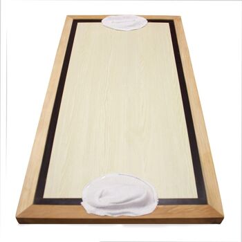 Jeu de palet de hockey sur table de hockey sur air en bois avec accessoires complets et poudre lubrifiante - 2910 3