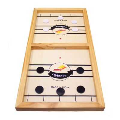 Hockey Sling Puck Game Table Hockey - Le jeu de société rapide en bois - 2912