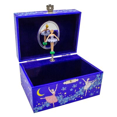 GICO children's music box jewelry box for girls jewelry box blue, ballerina - melody: Swan Lake - 92062