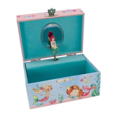 GICO Kinder Spieluhr Schmuckkästchen für Mädchen Schmuckbox Meerjungfrau - Melodie: Schwanensee - 92063