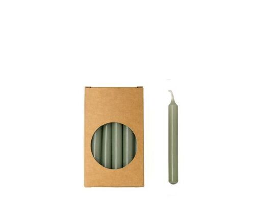 Cactula pencil dinner candles in gift box 20 pcs 1.2 x 10 cm color Eucalyptys