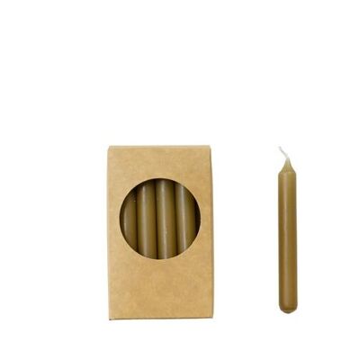 Cactula pencil dinner candles in gift box 20 pcs 1.2 x 10 cm color Camel