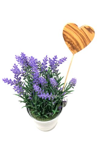 Bouchon fleur poisson ou coeur en guise de remerciement en bois d'olivier 4