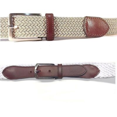 PACK of 6 Elastic fabric and leather belt.   AV G1+AV G2.