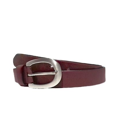 Ceinture en cuir. AV QM1 MARRON 25 mm.