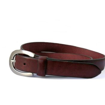 Ceinture en cuir. AV QH1 MARRON 35 mm. 3