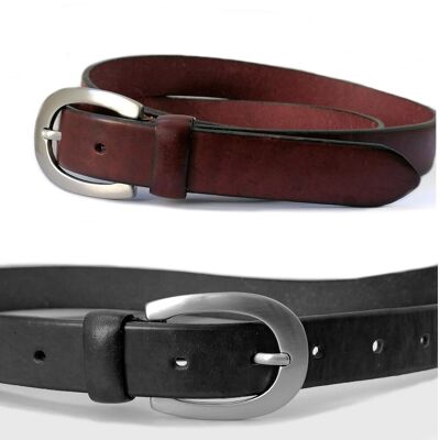 PACK of 6 Leather belt.   AV QH1 BROWN and AV QH1 BLACK 35 mm.