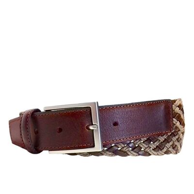 PACK of 6 Braided Leather Belt.   AV TZ1.