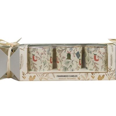 Caja de regalo Cracker con candelabros de vainilla y especias