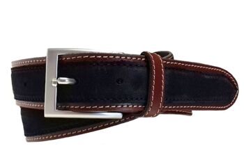 Ceinture en cuir. AV 7 MARINE 2