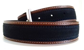 Ceinture en cuir. AV 7 MARINE 3