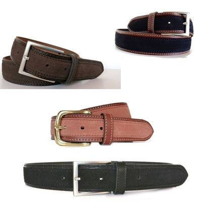 PACK de 16 Ceinture en cuir.   AV 7 (4 COULEURS).