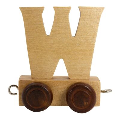 Letters train made of wood A-Z, locomotive, wagon, 5.5 cm - 7373 W