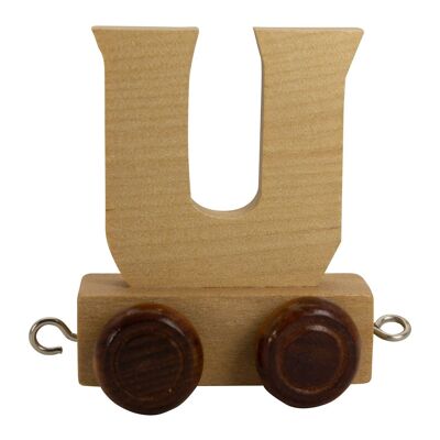 Letters train made of wood A-Z, locomotive, wagon, 5.5 cm - 7373 U