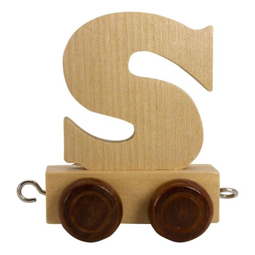 Buchstaben Zug aus Holz A-Z, Lok, Waggon, 5,5 cm - 7373 S