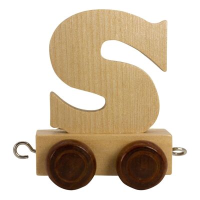 Train de lettres en bois A-Z, locomotive, wagon, 5,5 cm - 7373 p