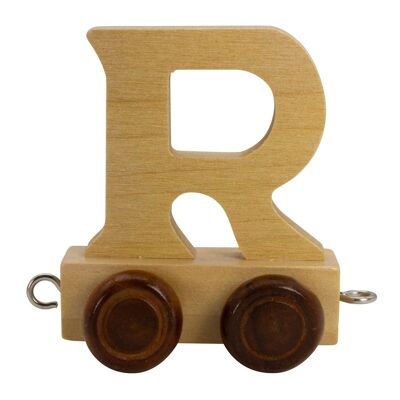 Letters train made of wood A-Z, locomotive, wagon, 5.5 cm - 7373 R