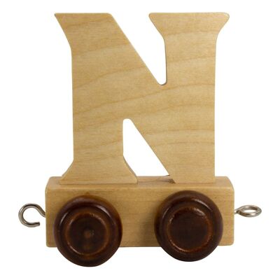 Letters train made of wood A-Z, locomotive, wagon, 5.5 cm - 7373 N