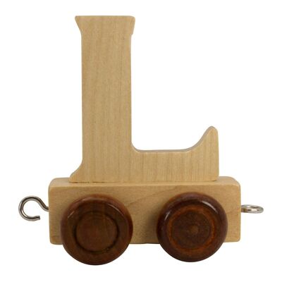 Letters train made of wood A-Z, locomotive, wagon, 5.5 cm - 7373 L