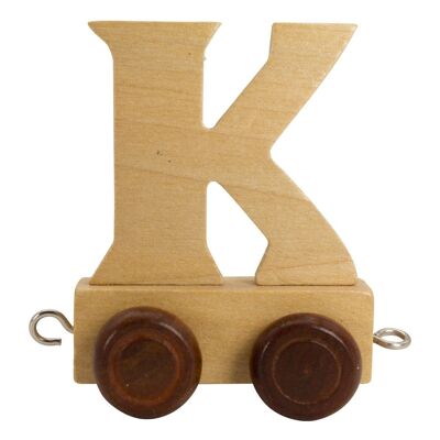 Letters train made of wood A-Z, locomotive, wagon, 5.5 cm - 7373 K