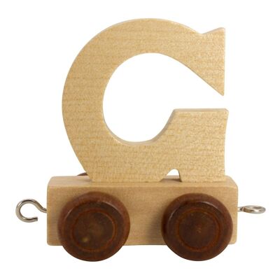 Letters train made of wood A-Z, locomotive, wagon, 5.5 cm - 7373 G