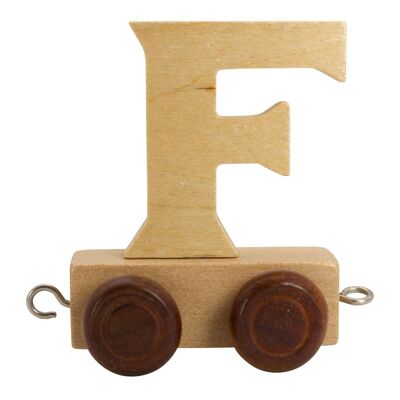 Tren de letras de madera A-Z, locomotora, vagón, 5,5 cm - 7373 F